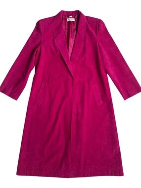 Vintage Adolph Schuman for Lilli Ann Trench Jacket Fuchsia Size 10